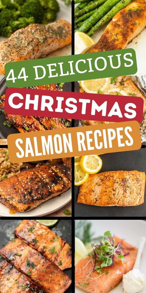 Christmas Seafood Dinner Menu Ideas, Christmas Salmon, Easy Holiday Dinner, Seafood Menu Ideas, Christmas Eve Dinner Menu, Christmas Day Lunch, Easy Christmas Dinner, Recipes Quick And Easy, Seafood Menu