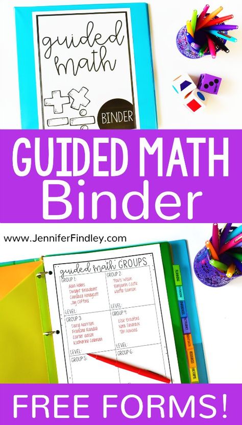 Guided Math Binder, Math Binder, Guided Math Groups, Upper Elementary Math, Fifth Grade Math, Math Intervention, Math Groups, Math Instruction, Binder Organization