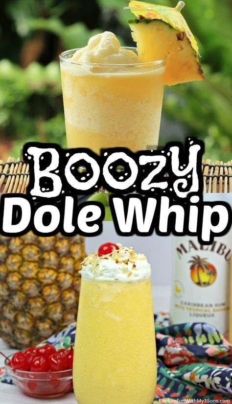 Pineapple Dole Whip Drink, Dole Whip Margarita Recipe, Nostalgia Slushie Machine Recipes, Summer Frozen Drinks Alcohol, Dole Pineapple Whip Recipe, Best Frozen Drinks Alcohol, Easy Frozen Cocktail Recipes, Pineapple Beverages, Pineapple Mixed Drinks