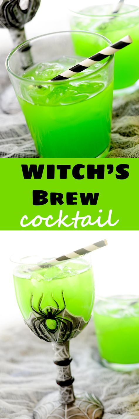 Witch's Brew Cocktail #Halloween #witch #drinks - Recipe Diaries Witch Drinks, Witches Brew Cocktail Recipe, Witches Brew Drink, Tequila Recipes, Cocktail Halloween, Halloween Witches Brew, Uhyggelig Halloween, Halloween Cocktail, Jello Shot