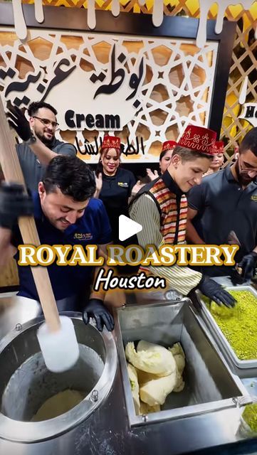 Christina Autry | Global Eats in Houston on Instagram: "@royalroasteryusa is the only place in Houston to find Syrian style ice cream prepared in the traditional way! It’s hand whipped and pounded with a large mallet before being rolled in pistachios. We tried this kind of ice cream for the first time in Amman Jordan, and I’m so glad it’s in Houston now! Royal Roastery has expanded to create a brand new cafe area to enjoy freshly roasted coffee, gelato and all kinds of desserts! They’re already famous for their Dubai kanafa chocolate, snacks and kanafa, but now there is soo much more! If you haven’t been recently you need to visit again and check out all the changes! 💯 

📌 Royal Roastery Houston: 6467 Westheimer Rd A, Houston, TX 77057

#booza #icecream #middleeasternfood #desserts #hous Coffee Gelato, Houston Eats, Cafe Area, Kinds Of Desserts, News Cafe, Chocolate Snacks, Amman Jordan, Create A Brand, Roasted Coffee