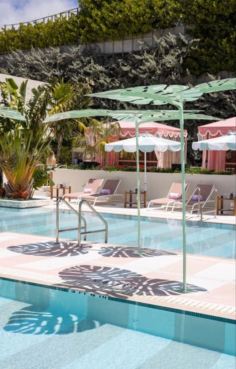 Goodtime Hotel, Miami Pool, Miami Key West, Pool House Decor, Miami Decor, Miami Interiors, Miami Gardens, Hotel Pool, Hotel Boutique