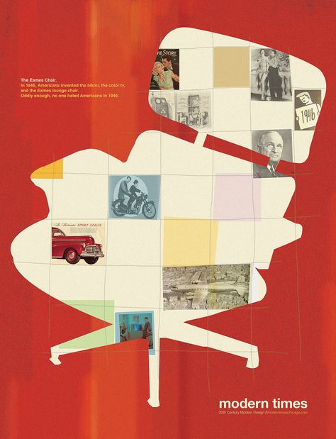 Collage Advertising Design, Eames Design, Interactive Poster, Poster Campaign, Advertising Illustration, Graphic Poster Art, Vintage Graphic Design, Modern Times, Graphic Design Typography