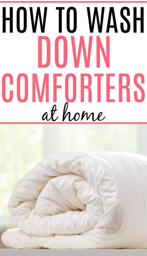 How To Wash Comforter, Washing Down Comforter, White Down Comforter, Feather Comforter, Dry Cleaning At Home, Rid Of Bed Bugs, Down Blanket, How Do You Clean, Down Comforters