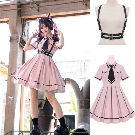 Idol Costume, Devil Inspired, To Alice, Babydoll Lingerie, Drawing Clothes, Kawaii Clothes, Lolita Dress, Gothic Lolita, Cute Dress