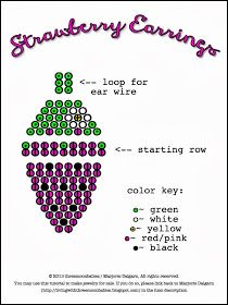 Beaded Square, Seed Bead Bracelets Tutorials, Bead Animals, Beads Magic, Strawberry Earrings, Beaded Flowers Patterns, Native Beading Patterns, Square Stitch, Pony Bead Patterns