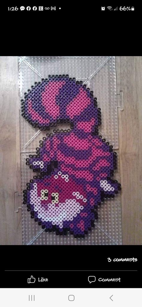 Each piece is hand-made to order from sturdy genuine Perler brand beads NO GENERIC BEADS USED! , and will arrive melted flat on one side and unmelted on reverse. If you are ordering these for a child to play with please let me know specifically and i can fully melt them to make for sturdier toys. Please be advisedthat it is plastic and may still break. Most can even easily be remelted to fix any breaks. Message me for instructions if you need them. These pieces of touchable art can be handled, but won't survive extreme heat or folded.  These look great nailed to a wall also but can be made into keychains or coasters. can also make his mouth glow In the dark. see pic Again I can make anything into perler. Any character you would like just send me a message. Lowest prices on Etsy or can make Cheshire Cat Perler Beads, Cheshire Cat Pixel Art, Tyler The Creator Perler Beads, Large Perler Bead Art, Perler Bead Stitch, Coraline Perler Beads, Perler Bead Patterns Big, Perler Bead Art Pattern, Perler Bead Wall