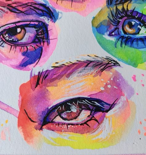 Sketchbook page idea; eyes.
#sketchbook #art #drawingideas #sketchbookideas #artinspo #drawingeyes #sketchingeyes #prettyart Colorful Eyes Drawing, Watercolor Brush Pen Art, Gcse Art Sketchbook, Arte Grunge, Eyes Drawing, Oil Pastel Art, Like Art, Grunge Art, Gcse Art