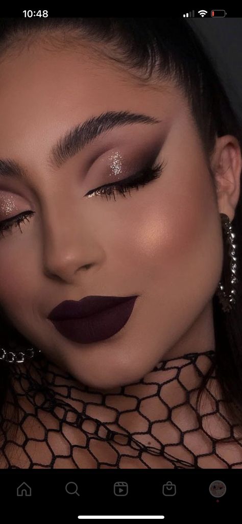 Bday Glam Makeup, Winter Wedding Makeup Looks, Holiday Glam Makeup Christmas, Evening Makeup Looks Night, Christmas Party Makeup Looks, Gala Makeup Looks, Full Glam Wedding Makeup, Makeup Moodboard, Gala Makeup