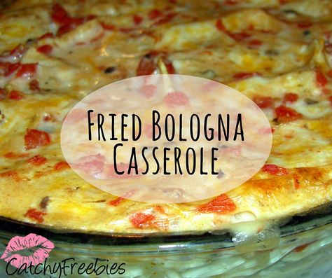 Ring Bolonga Recipes, Recipes Using Bologna, Ring Baloney Recipes, Ring Bologna Recipes Dinners, Baked Bologna, Bologna Casserole, Fried Baloney, Ring Bologna Recipes, Smoked Bologna