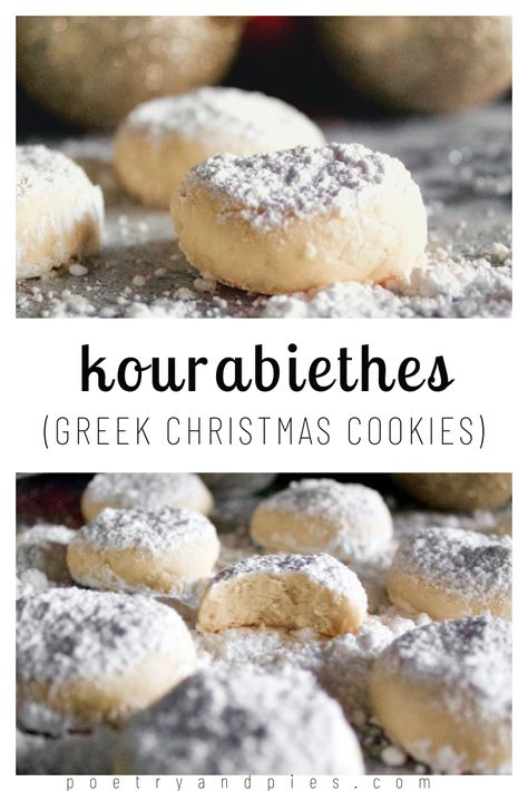 Greek Cookies Kourabiedes, Krembo Cookies, Christms Cookies, Kourabiedes Recipe, Greek Christmas Recipes, Greek Deserts, Greek Christmas Cookies, Greek Christmas, Heritage Recipes