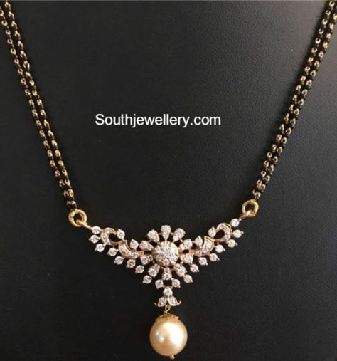 black_beads_mangalsutra_chains Mangalsutra Chain, Black Beads Mangalsutra, Black Beads Mangalsutra Design, Gold Jewelry Simple Necklace, Gold Mangalsutra Designs, Wedding Jewellery Collection, Black Beaded Jewelry, Gold Bride Jewelry, Bangles Jewelry Designs