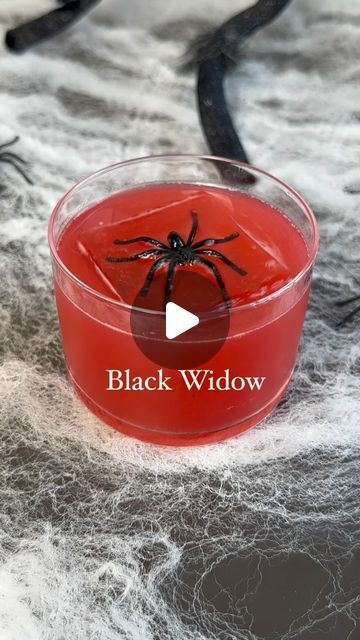 Danica Frye l cocktails + mocktails on Instagram: "The Black Widow is known as one of the most dangerous 
spiders in the world, but the only thing dangerous about 
this Black Widow is how delicious it is! 🕷️

Also… does anyone have the song Black Widow by Iggy Azalea stuck in their head now? Just me? 😂

Comment GLASS and I’ll dm you the link to everything I used here!

INGREDIENTS:
2 oz bourbon
1/3 cup raspberries
1/2 oz lemon juice
1/2 oz simple syrup 
3-4 fresh sage leaves 

METHOD:
Add raspberries, sage leaves and lemon juice to a cocktail shaker. Muddle until berries are broken down.
Add bourbon and simple syrup. Add ice, then shake until chilled.
Strain into rocks glass over large ice cube — I froze a plastic spider in my ice cube, but you can also just add it on top!

Cheers!

#hal Dangerous Spiders, The Black Widow, Fresh Sage, Sage Leaves, Iggy Azalea, Winter Drinks, Cocktail Shaker, Simple Syrup, Black Widow