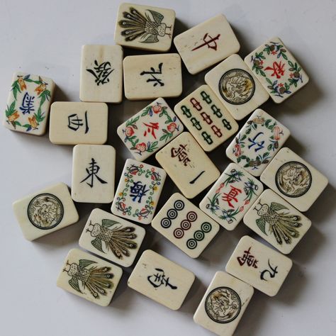 Mahjong Tiles Design, Mahjong Aesthetic, A Softer World, Flower Tiles, Mahjong Tile, Mahjong Tiles, Mahjong Set, Mah Jong, Mah Jongg