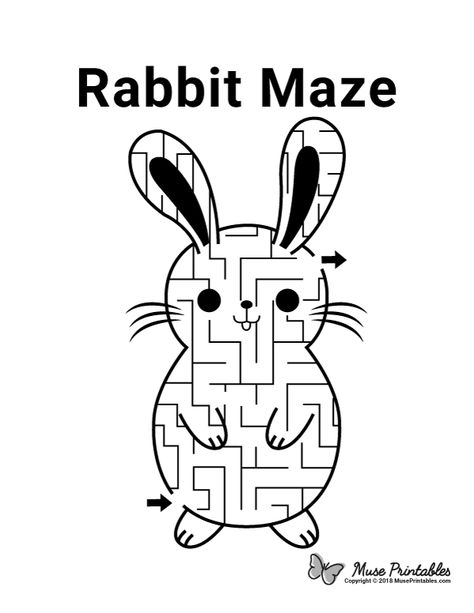 Free printable rabbit maze. Download it from https://museprintables.com/download/maze/rabbit/ Free Printable Mazes, Mazes For Kids Printable, Kids Dental Health, Prek Literacy, February Math, Maze Activity, Easter Classroom, Printable Mazes, Printable Puzzles For Kids