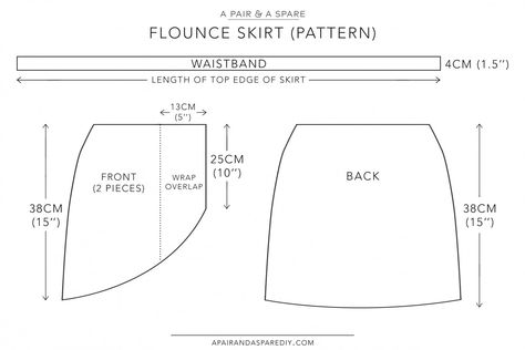 Short Wrap Skirt Pattern, Sew Skirts For Beginners, Ruffle Wrap Skirt Pattern, Wrap Skirt Diy, Ruffle Skirt Pattern, Flounce Pattern, Wrap Skirt Pattern, Ruffle Wrap Skirt, Diy Ruffle