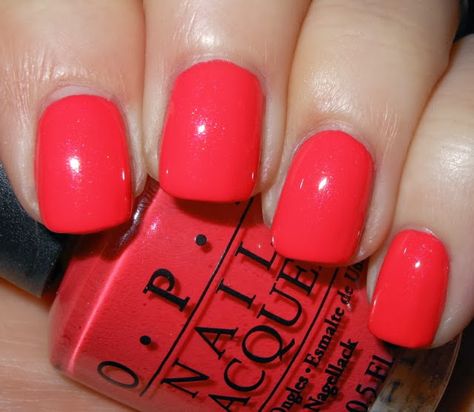 Imperfectly Painted: OPI I Eat Mainely Lobster Opi I Eat Mainely Lobster, Spring Nail Polish Colors, Opi Nail Polish Colors, Quick Dry Nail Polish, Opi Nail Colors, Nagellack Trends, Cajun Shrimp, Spring Nail Colors, Opi Nail Polish