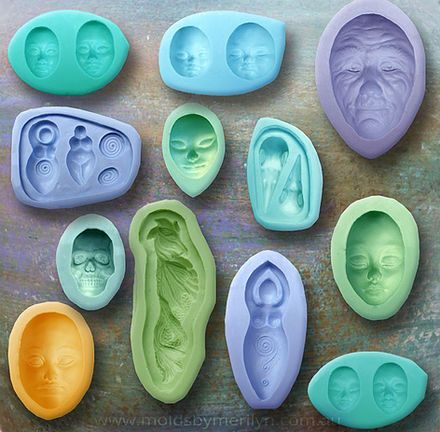 Polymer Clay Mold, Creation Art, Silicone Moulds, Clay Faces, Polymer Clay Tools, Spirit Dolls, Craft Molds, Clay Design, Polymer Clay Projects