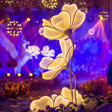 Luminous Flowers Floor Lamp Led Wedding Props Romantic Decorative Stage Scenery Standing Lamp Led Room Lighting, Flower Floor Lamp, Led Wedding, Flower Props, Flower Road, Floor Lamp Styles, Led Flower, Floor Lamp Base, Flower Lamp