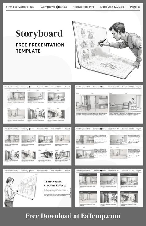 Storyboard 13 Storyboard Frames, Storyboard Presentation, Storyboard Template, Google Slides Theme, Google Slides Themes, Template Google, Slides Template, Ppt Template, Powerpoint Presentation Templates