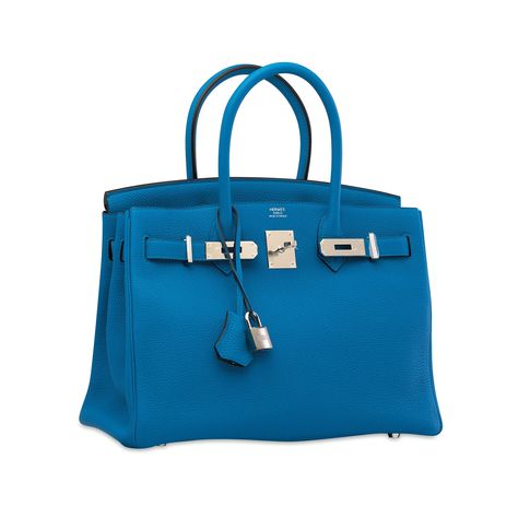 A LIMITED EDITION BLEU ZANZIBAR & MALACHITE TOGO LEATHER VERSO BIRKIN 30 WITH PALLADIUM HARDWARE | HERMÈS, 2017 | 21st Century, bags | Christie's Blue Birkin Bag Outfit, Blue Crocodile Birkin, Hermes Birkin Blue, Hermes Bags Blue, Handbags Australia, Hermes Blue, Hermes Birkin Handbags, Colorful Handbags, Birkin 30