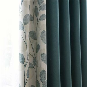 Contemporary Blue Green Splicing Curtain Leaf Pattern Curtain Living Room Bedroom Study Fabric(One Panel) Pattern Curtains Living Room, Modern Curtain Design, Green Curtains Living Room, Blue And Green Curtains, Blue Curtains Living Room, Curtain Designs For Bedroom, Window Curtain Designs, Curtain Living Room, Kids Room Curtains