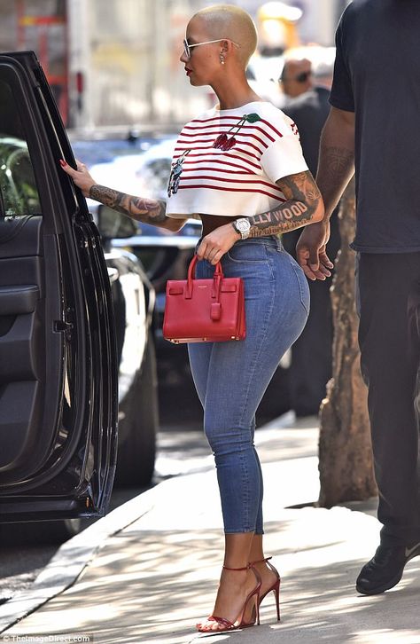 Amber Rose Style, Amber Rose, Nyc Fashion, Curvy Girl Outfits, Look Fashion, Chic Outfits, Casual Looks, A Woman, Black Women