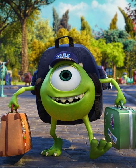 Monsters University. Such a great film...the perfect prequel to my favorite Pixar movie! :) College Movies, Back To University, Charlie Day, Steve Buscemi, Disney Monsters, Pixar Characters, Wallpaper Disney, Disney Mom, Mike Wazowski