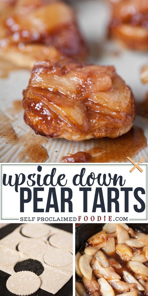 Pear Tart Recipe Easy, Mini Pies Easy, Tarts Dessert, Pear Recipes Easy, Pear Tarts, Pear Tart Recipe, Pear Dessert Recipes, Desserts With Few Ingredients, Pear Dessert