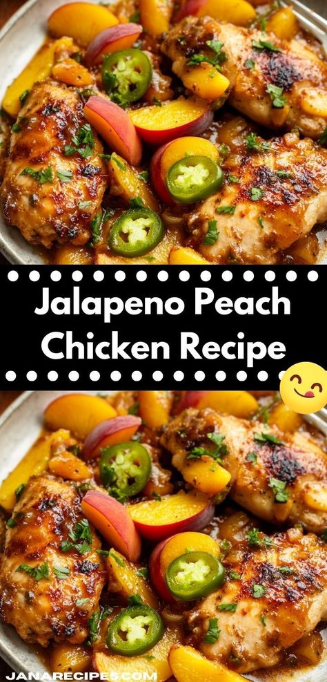 Looking for a vibrant dinner idea? This Jalapeno Peach Chicken Recipe brings together sweet and spicy flavors for a delightful meal. It's an easy dinner that your family will love, perfect for busy weeknights. Chicken And Peaches, Chicken Delight Recipe, Peach Recipes Dinner, Bbq Chicken Breast Recipe, Peach Chicken, Bbq Chicken Breast, Baked Bbq Chicken, Jalapeno Chicken, Mince Recipes