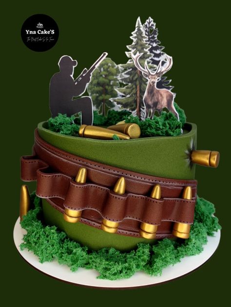 Hunting Cakes For Men, Hunter Cake Ideas, Hunting Theme Cake, Deer Hunting Cake, Hunting Birthday Cakes, Hunting Birthday Party, Hunting Cake, Hunting Birthday, Cakes Design