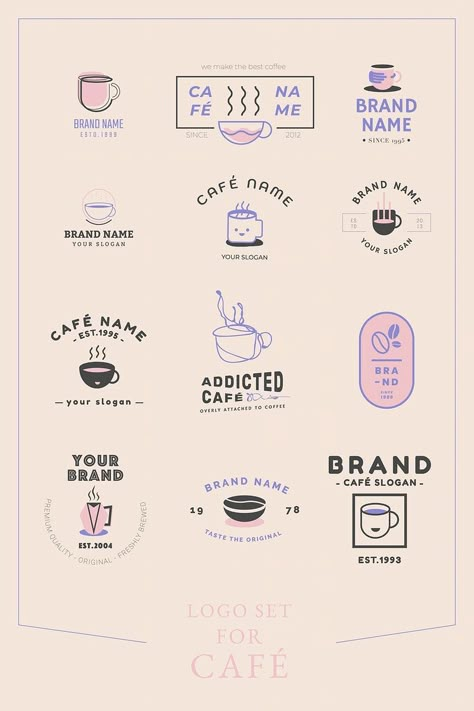 Logo Cafe, Logo Design Coffee, Coffee Shop Logo Design, Best Logo Maker, Cafe Logo Design, Coffee Shop Branding, Gfx Design, Cafe Branding, Coffee Shop Logo