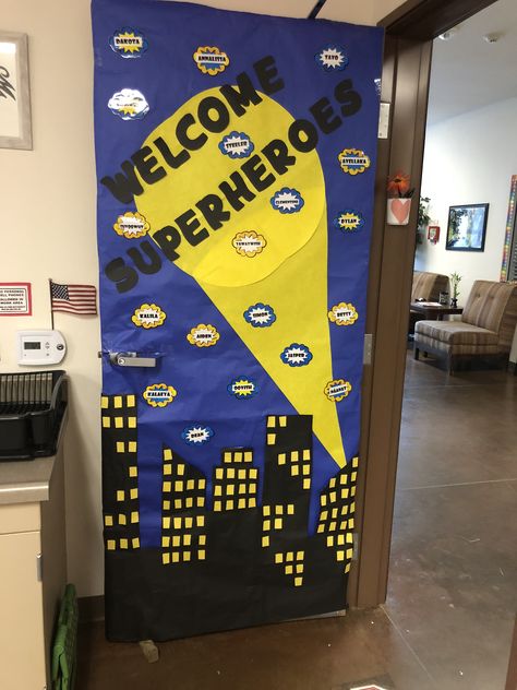 Welcome superheroes door Superhero Door, Superhero Classroom, Doors, Quick Saves