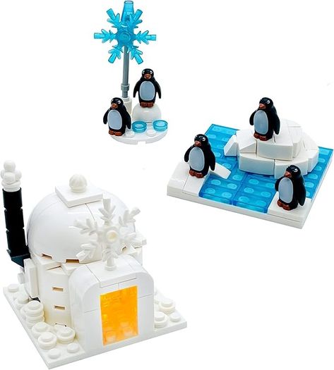 Amazon.com: MIUTRUE Penguin Igloo Iceberg Friend Animal Figures Building Blocks Toys with Light for 6-12 Years Old Boys Girls Kids Gift Ice Castle Igloo Snow Scene Fit with Major Brand : Toys & Games Penguin Igloo, Scene Fit, Ice Castle, Ice Castles, Building Blocks Toys, Snow Scenes, Animal Figures, Old Toys, Polar Bear