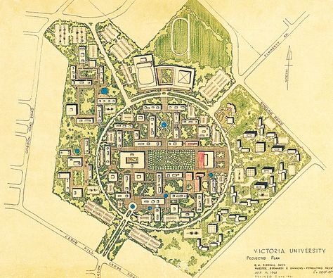 UVic master plan from 1961 Uvic Campus, Second Semester, Victoria Bc, Master Plan, Vintage World Maps, Vision Board, University, Apartment, Map