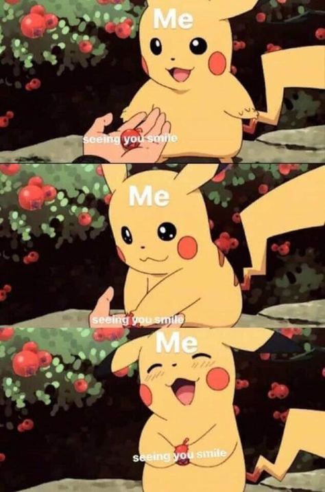 Wholesome Pikachu | Wholesome Memes | Know Your Meme 4 Panel Life, Happy Memes, Pikachu Pikachu, Cute Love Memes, Fresh Memes, Cute Messages, Memes Humor, Relationship Memes, Cute Memes