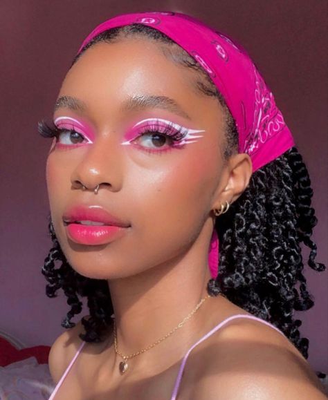 Pink Makeup Looks, Silly Bunny, Princess Love, Bunny Man, Face Art Makeup, Makeup For Black Skin, Graphic Makeup, Fav Color, Cool Makeup Looks