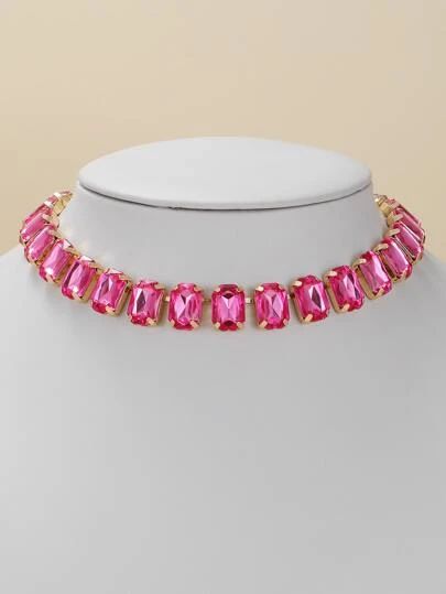 Search Hot Pinks Bracelet | SHEIN USA Hot Pink Necklace, Necklaces Trendy, Necklaces Statement, Trendy Fashion Accessories, Rhinestone Decor, Pink Necklace, Trendy Necklaces, Chain Necklaces, May 2023