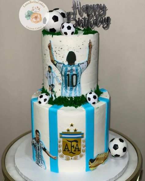 #argentina #leomessi #football Messi Bday Cake, Football Cake Messi, Lionel Messi Cake, Messi Birthday Cake, Messi Cake, Soccer Cakes, Messi Birthday, Soccer Cake, Football Cake