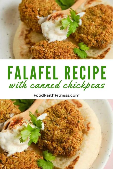 Turn pantry staples into a gourmet delight with our Falafel Recipe using canned chickpeas. Transform humble canned chickpeas into golden, crispy falafel that's bursting with flavor. It's a quick and easy way to enjoy this Middle Eastern favorite from the comfort of your kitchen. Falafel Recipe Canned Chickpeas, Falafel With Canned Chickpeas, Homemade Falafel Recipe, Easy Falafel Recipe, Easy Falafel, Best Falafel, Falafel Recipe Easy, Crispy Chickpea, Homemade Falafel