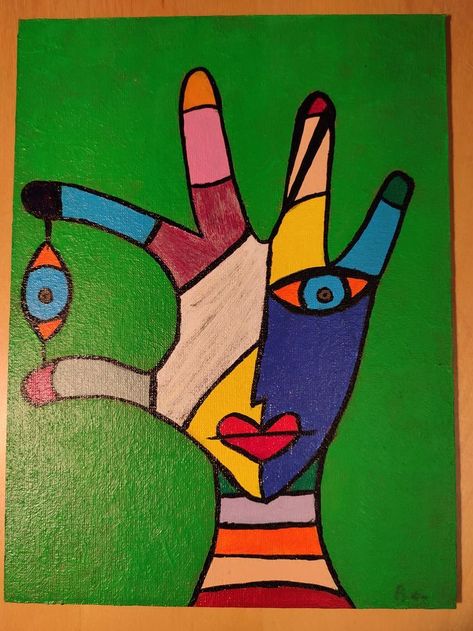 Cubism Art Paintings Easy, Kubizm Art, Cubism Art Ideas Inspiration, Cubism Art Ideas Easy, Pablo Picasso Cubism, Pop Up Books, Crayons Artwork, Picasso Cubism, Pablo Picasso Art