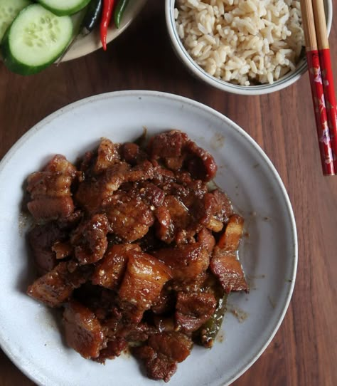 Red Boat Pork Belly in Caramel Sauce (Thit Kho) Recipe - Viet World Kitchen Thit Kho Recipe, Fish Sauce Recipe, Thit Kho, Tai Food, Asian Pantry, Caramelized Pork, Postpartum Recipes, Recipes Vietnamese, Vietnamese New Year