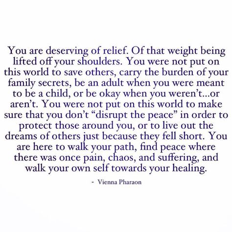 Vienna Pharaon’s Instagram profile post: “What burden do you carry with you? What expectations from others have been put upon you? What secrets have you had to carry? What roles did…” Caretaking Quotes, Quotes About Healing Your Inner Child, Re Parenting Inner Child, Reparenting Yourself Quotes, Healing Your Inner Child Quotes, Inner Child Quotes Happiness, Caretaker Quotes, Inner Child Healing Quotes, Healing Inner Child Quotes