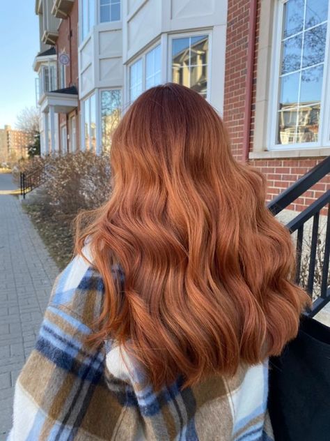 Going From Blonde To Red Hair, Ginger Hair Lowlights, Redhead Hair Color Ideas, Muted Ginger Hair, Dimensional Red Hair Copper, Honey Ginger Hair Color, Dyed Ginger Hair, Copper Ginger Hair, Natural Ginger Hair