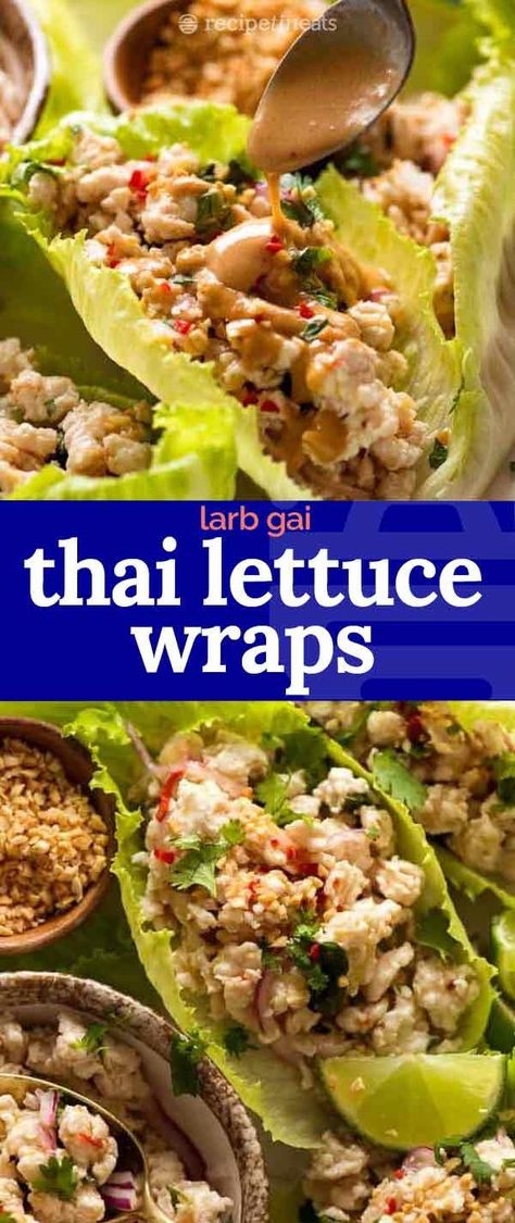 Larb Gai, Thai Lettuce Wraps, Healthy Thai Recipes, Chicken Mince, Minced Chicken Recipes, Medicine Tips, Recipetin Eats, Recipe Tin, Thailand Food