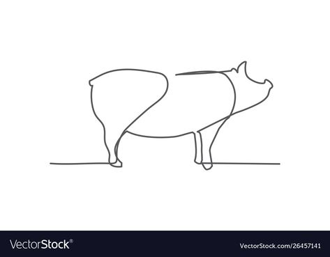 Line Profile, Pig Logo, Pig Tattoo, Pig Illustration, One Line Drawing, Logo Restaurant, Crafty Stuff, Line Drawing, Adobe Illustrator