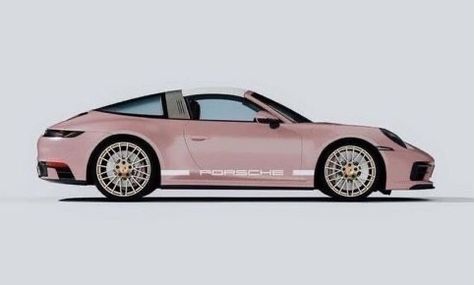 Porsche Pink car love Pink Porche Car Aesthetic, Pink Porche Car, Light Pink Porsche, Porsche Retro, Aesthetic Porsche, Soccer Wife, Porche Car, Pink Porsche, Porsche Gt3 Rs