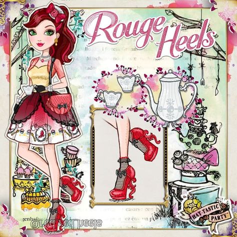 Rouge Heels™ Hat-Tastic Party™ . . . . . #everafterhigh #everafterhighocs #everafteroc #everafterroyal #everafterrebel… | Instagram Rouge Heels Ever After High, Drawing Mermaid, Eah Oc, Cartoon Oc, Ever After High Rebels, Twisted Tales, Magical Potion, Human Legs, Ever After Dolls