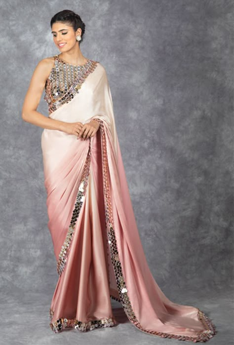 Manish Malhotra Latest Designer Saree Collection 2022-2023 Designs India Traditional Dress, Manish Malhotra Saree, Latest Saree Trends, Saree Inspiration, Saree Jacket, Sequins Saree, Wedding Hair With Cathedral Veil, Hair With Cathedral Veil, Veil Updo