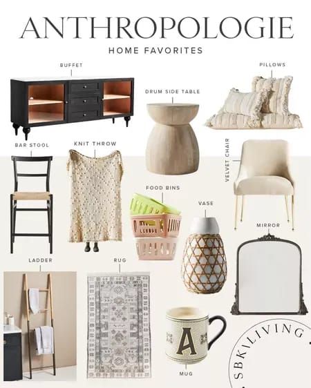 HOME \ Anthropologie home favorites to refresh your home with furniture, throws, decor and more. Shop the links! | SBK Living Anthro Home, Oak Farmhouse, Mirror Home Decor, Drum Side Table, Anthropologie Home, Farmhouse Style Kitchen, Functional Furniture, Affordable Home Decor, Affordable Furniture